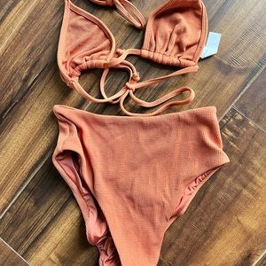 Toluca Swim Orange Bikini Size Medium